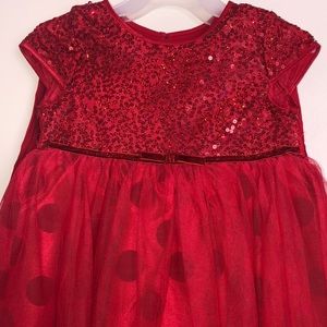 Red sequin dress